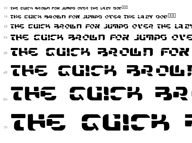 VTKS Future font waterfall